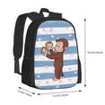 thumbnail image 2 of Playful Little Monkey Graphic Laptop Backpack, Lightweight Travel Daypack for Casual & Work, 16.5", 2 of 6