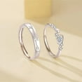 thumbnail image 4 of Dainty Star Promise Rings Set for Women Men S925 Sterling Silver Crystal Cz Matching Couple Open Adjustable Luck Star Him And Her Finger Band Ring Anniversary Statement Jewelry Gift, 4 of 6