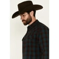 thumbnail image 2 of Moonshine Spirit Men's Vineyard Plaid Print Long Sleeve Snap Western Shirt Purple, 2 of 4