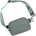 thumbnail image 1 of Riñonera con correa ajustable para mujeres y hombres, mini riñonera para exteriores, riñonera pequeña, negro, gris hierro esquí esquí Gafas de esquí, 1 of 5