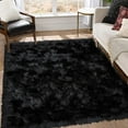 thumbnail image 2 of iLieber Sheepskin Soft Fluffy Fur 6.7x10 Black Area Rug, Fuzzy Rug Washable Faux Fur Rug for Living Room Nursery Playroom Rectangle, 2 of 6