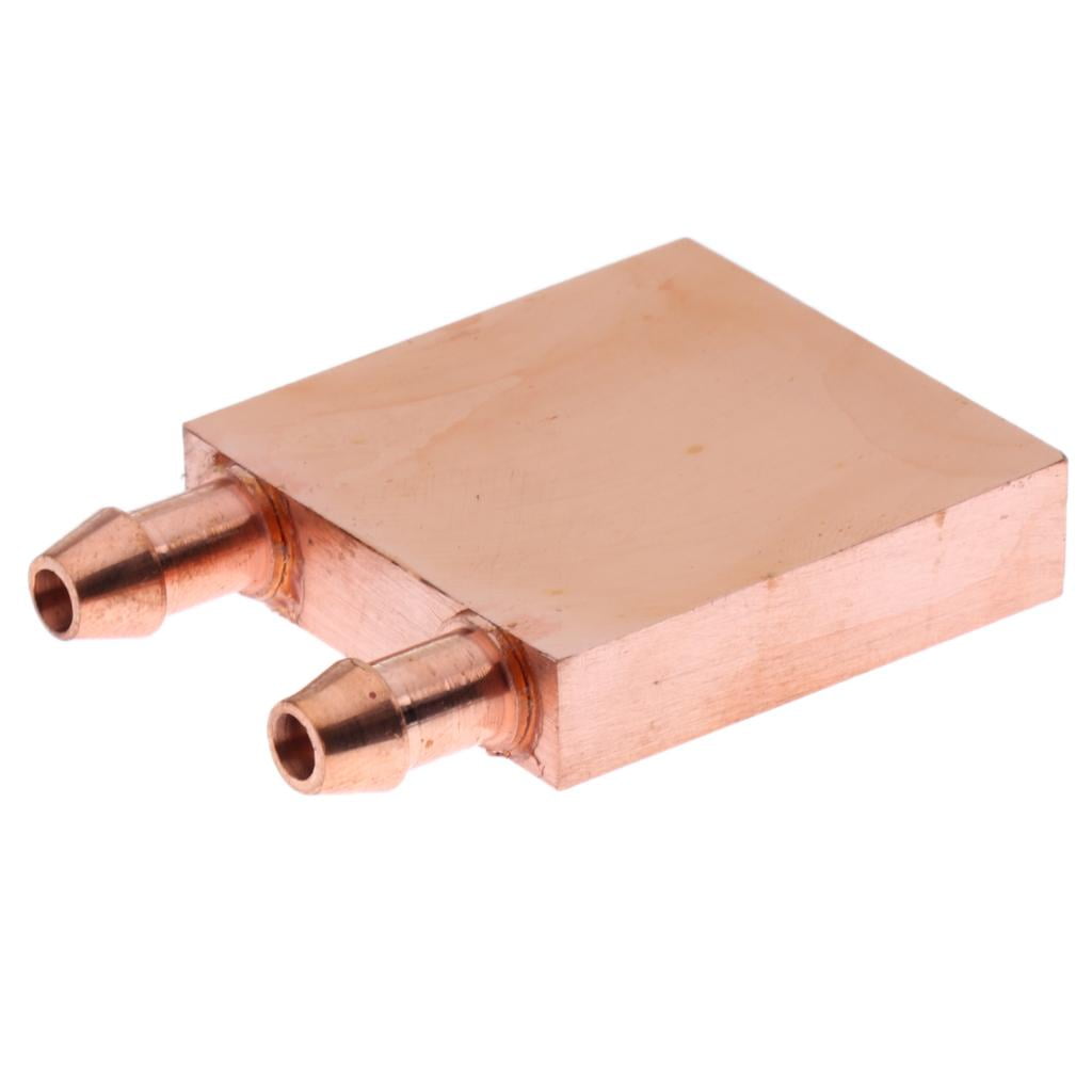 Wzmzjy Copper Water Cooling Block 40x40mm Liquid Water Cooler System for CPU Graphics
