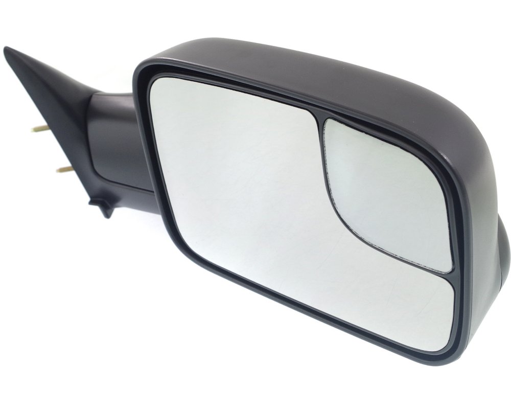 Towing Mirror Compatible With 1994-2002 Dodge Ram 3500 2500 Right Passenger Side w/ Blind Spot Corner Glass Textured Black Kool-Vue