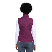 ORORO Women's Quilted Heated Vest with Battery, Lightweight Heated Chevron Quilted Vest (Purple, S)