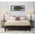 thumbnail image 2 of Bowery Hill Transitional Faux Leather Fabric King Platform Bed in Brown, 2 of 10