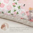 thumbnail image 6 of Whale Flotilla 3-Piece King Comforter Set, Soft Reversible Bedding Comforter Sets, Patchwork Printed Down Alternative Comforter Duvet for All Seasons, Pink, 6 of 9