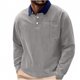 thumbnail image 2 of pstuiky Camisas casuales de manga larga para hombre, Camisa informal de manga larga con botones y bolsillo de pana de color liso para hombre Tops de hombre m, 2 of 9