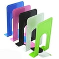 thumbnail image 7 of CGZQFEI Premium Matte Painted Book Ends, Heavy Duty and Sturdy Bookends for Shelves, Office Non-Skid Metal Book End Stopper for Books/CDs/DVDs, 6 x 4.6 x 6 in, 1 Pairs/2 Pieces, Large, 7 of 7