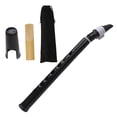 thumbnail image 2 of Plástico Negro Little Sax Instrumento De 8 Agujeros Música Bolsillo Simple Con Bolsa De Transporte Llave C Portátil Amateur Mini Saxo kusrkot Saxofón de bolsillo, 2 of 8
