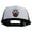White Black, variant on Mario Ghost Face Logo Embroidered Flat Bill Snapback Trucker Cap - White White OSFM