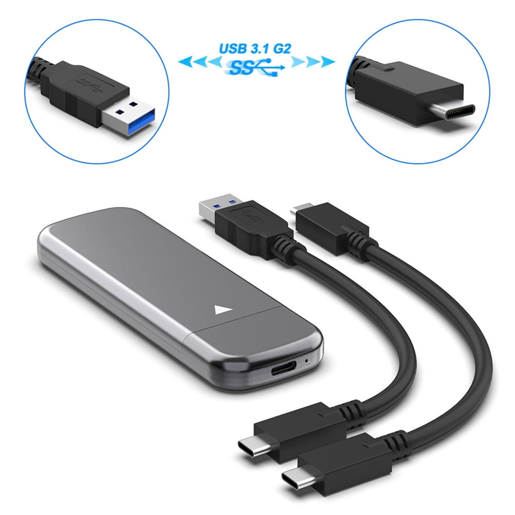 AOOOWER M.2 NVMe Solid Disk Enclosure Supports 10Gbps Fast Speed Data Transfer Aluminum