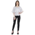 thumbnail image 2 of Moomaya Printed Batwing Tops For Women V-Neck Summer Casual Blouse Fashion Tunic, 2 of 8