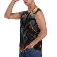 thumbnail image 3 of Balery Full Moon Black Dragon Camisetas sin mangas para hombre, absorbe la humedad y protege contra el mal olor.-Large, 3 of 7