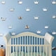 thumbnail image 1 of Pegatinas de pared glamurosas para dormitorios y salas de estar: agregue elegancia con este fondo decorativo con corona plateada, 1 of 4