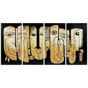 Empire Art Direct Empire Art"Totem poles"Primo Mixed Media Hand Painted Iron Wall Sculpture