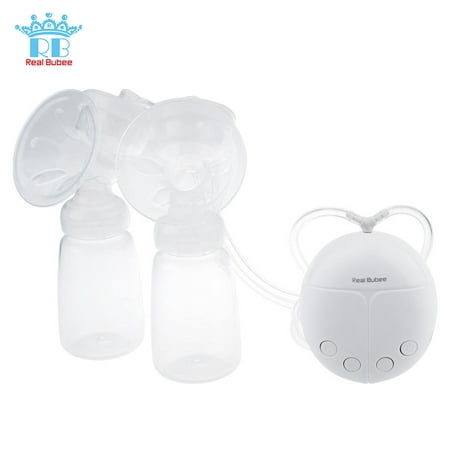 RealBubee Powerful Double Intelligent Microcomputer USB Electric Breast Pump with Milk