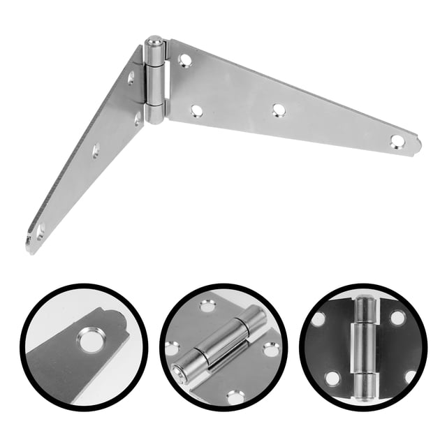 BRIGHTFUFU 2pcs Heavy Duty Gate Hinges Strap Hinge For Barn Door Shed And Gates Rustproof Easy Install For Outdoor Use