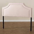 thumbnail image 6 of Baxton Studio Avignon Velvet and Wood Queen Headboard in Light Pink, 6 of 8