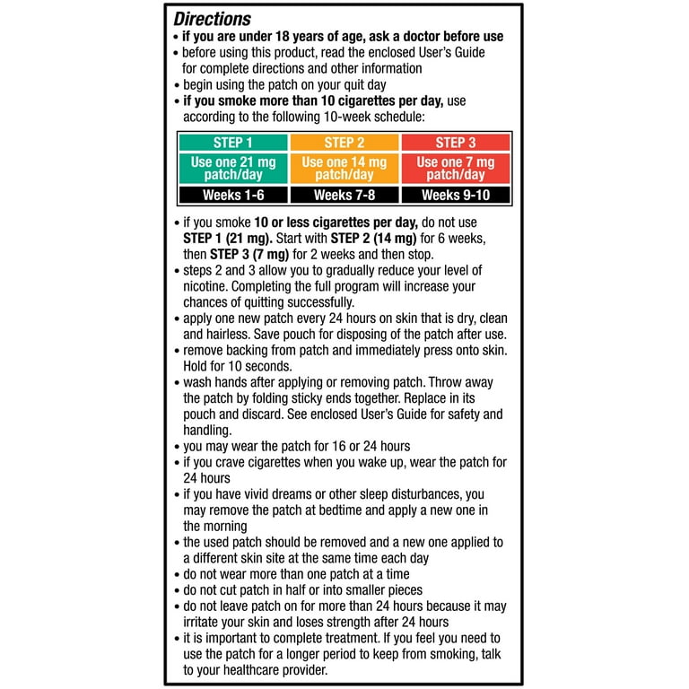 nicoton☆ Equate Nicotine Transdermal System Step 1 Clear Patches, 21