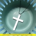 thumbnail image 2 of Wooden Cross Necklace Men's And Women's Long Sweater Chain, 2 of 2