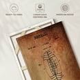 thumbnail image 6 of Elephant Stock Football Patent Wall Art - Vertical Canvas Wall Art - Living Room Wall Decor - Sports Canvas - Black And Beige Decor - 8" x 12", 6 of 8