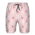 thumbnail image 3 of Balery Rabbit And Cherry Traje de Baño Estilo Hawaiano para Hombre, Shorts de Secado Rápido con Bolsillos-Large, 3 of 6
