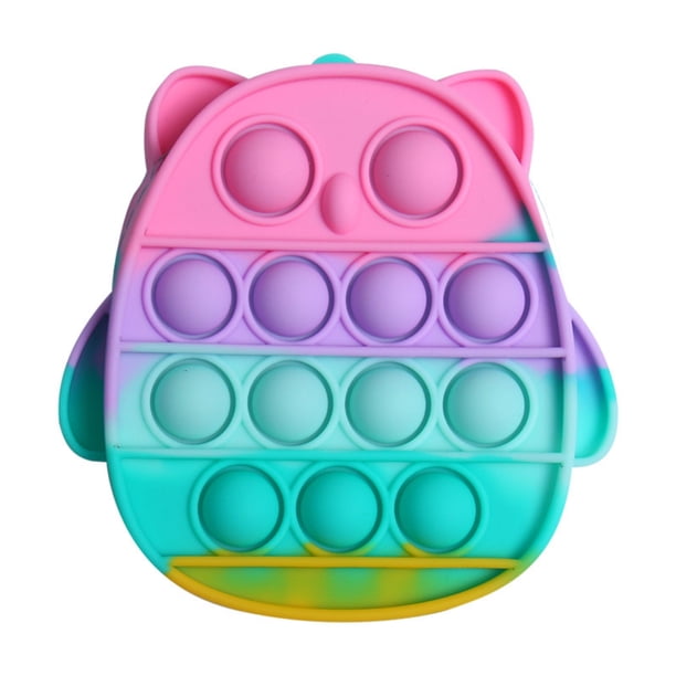 Juguetes De Búho, Billetera De Burbujas Con Llavero, Juguete De Burbujas Sensorial Antiestrés Para Niños seitruly HA042944-01
