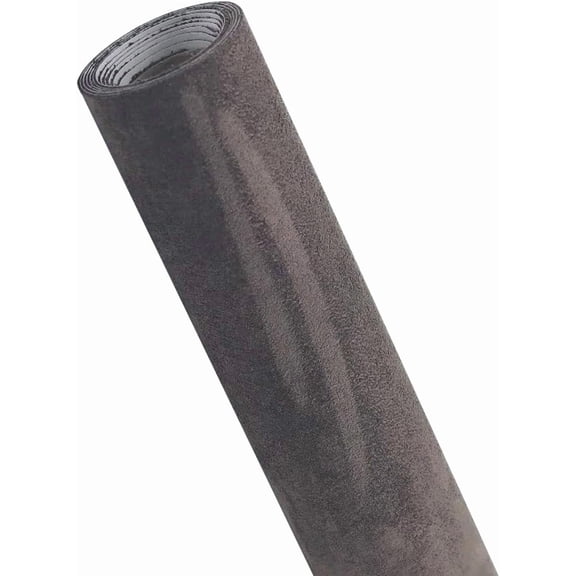 Self-Adhesive Suede Leather Fabric Wrap for Car Interior, Artificial Stretch Film Stickers for Furniture Craft - Dark Brown, 7.87x11.8in