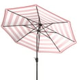 thumbnail image 3 of SAFAVIEH Iris 9' Market Auto Tilt Patio Umbrella, Red Stripe, 3 of 5