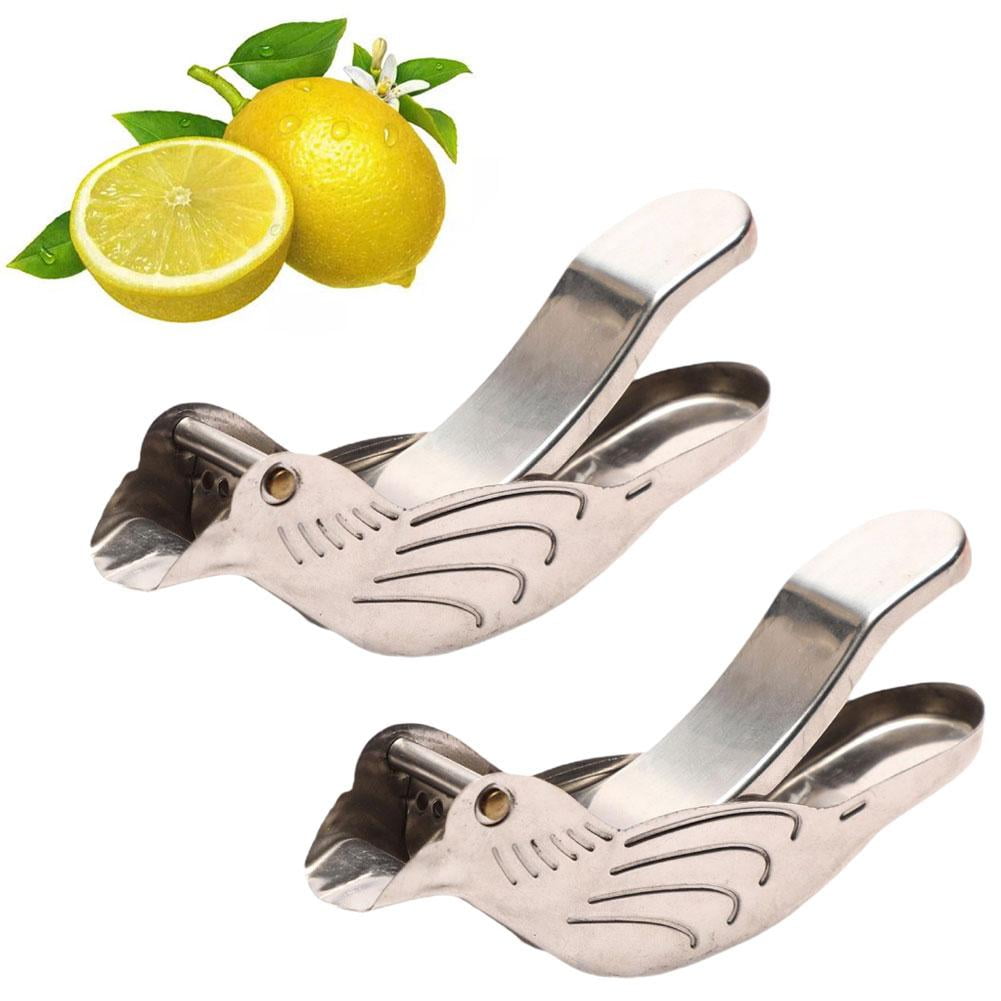 2Pcs Manual Lemon Juicer, Stainless Steel Lime Squeezer, Bird Shape