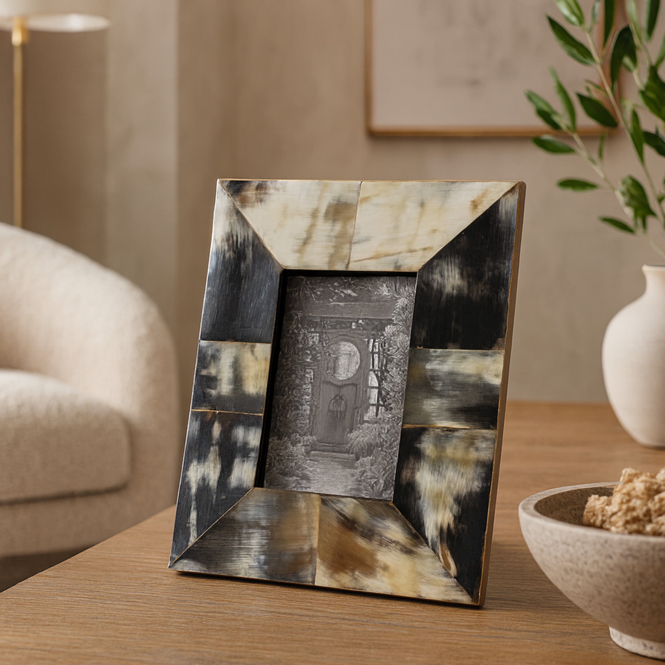 DecMode 4" x 6" Black Photo Frame