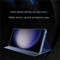 thumbnail image 3 of Stylish Mirror Flip Womens Case for Samsung Galaxy S23 FE 5G, Clear View Window Cover with Kickstand Thin Ultra Phone Case for Samsung Galaxy S23 FE 5G QH Blue, 3 of 11