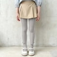 thumbnail image 2 of Pretxorve Kids Girls Stretchy Yoga Leggings Tights Solid Knit Bow Dance Casual Daily Wear Pants Sizes 2-7Y, 2 of 5