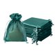 thumbnail image 1 of Bolsas de regalo QIANF, 20 unidades, organza verde oscuro, 10 x 15 cm, 1 of 9