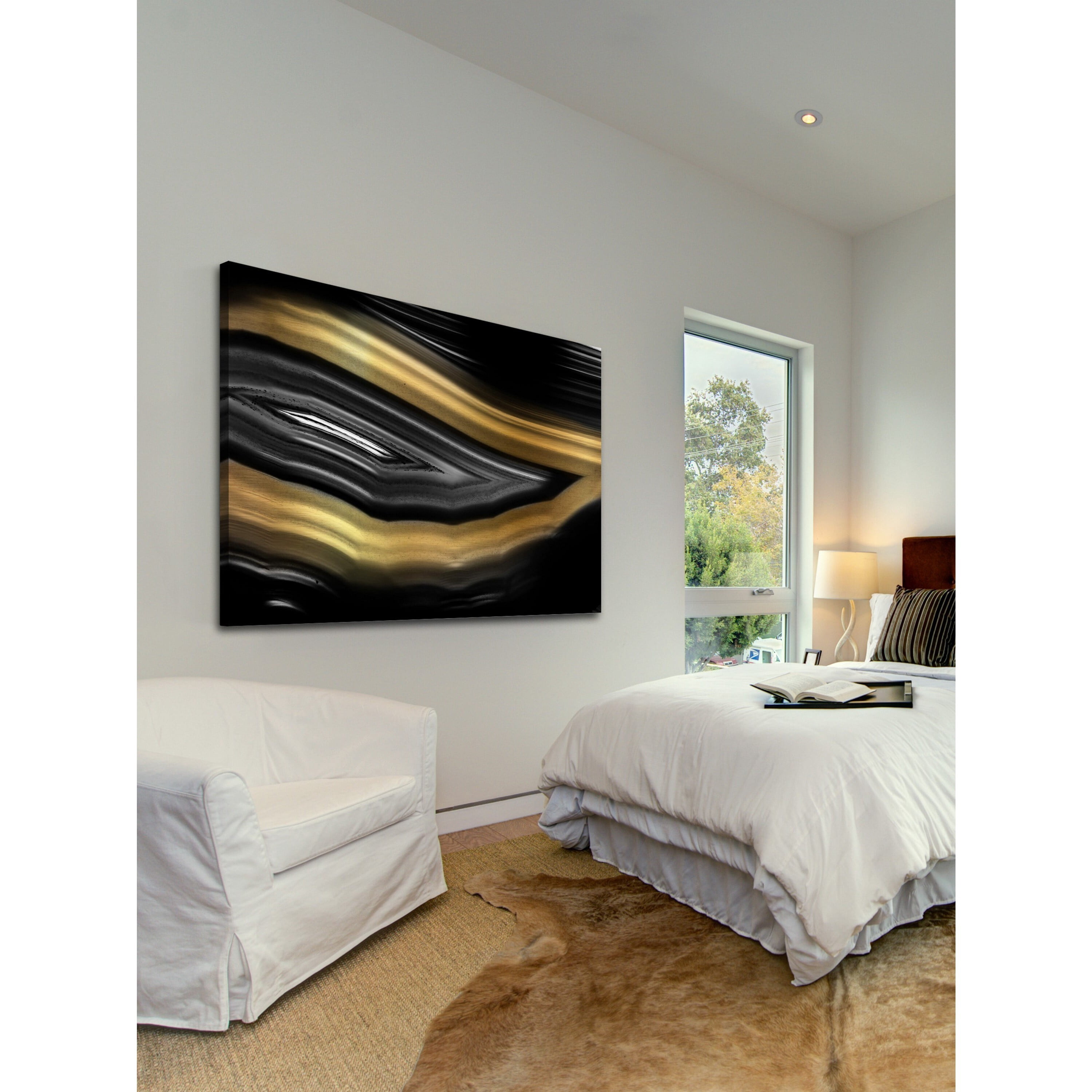 MARMONT HILL  - 'Gold Wink' Painting Print on Wrapped Canvas - Multi-Color 36 x 24