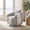 Gray, variant on MAYEERTY 28.5" Gray Teddy 360° Swivel Barrel Accent Chair, 300LBS Solid Wood Frame Small Armchair with Pillow for Bedroom Kids Room