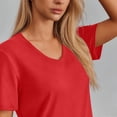 thumbnail image 3 of Xuyuer Womens UPF 50+ V Neck T-Shirt Sun protection Short Sleeve Casual Workout Shirts Soft Summer Basic Tee Tops, 3 of 7