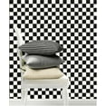 Peel and Stick Wallpaper, 17.7in x 32.8ft, Black and White Checkerboard