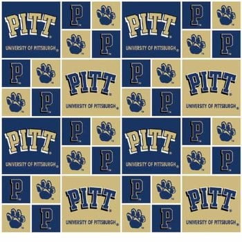 Pittsburgh Pirates Fabric University of Pittsburgh Fabric Fine Cotton Classic Geometric Design-Sold by the Yard ()
