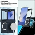 thumbnail image 5 of Designed for Samsung Galaxy Z Flip 6 Magnetic Phone Case with Hinge Protection Compatible with Magsafe,Shockproof Anti-fall Ultra Slim Rugged Phone Protection Case Cover,Darkblue, 5 of 6
