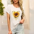 thumbnail image 2 of LiMoi Short Sleeve Tops Women Teen Plus Size T Shirts Floral Blouses Tops Items, 2 of 6