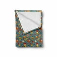 thumbnail image 2 of Mushroom Soft Flannel Fleece Throw Blanket, Picnic in the Forest with Honey Fungus Orange Agaric Champignon Porcini Nutgall, Cozy Plush for Indoor and Outdoor Use, 50" x 70", Multicolor, by Ambesonne, 2 of 6