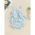thumbnail image 4 of Aojekbee Baby Girls Summer Shorts Sets Sleeveless Daisy Print Bow Cami Tops PP Shorts Sets, 4 of 9