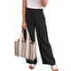 thumbnail image 2 of Pantalones de pierna ancha para mujer bolsillos laterales rectos pantalones casuales de Color sólido para mujer para uso diario ANGGREK Otros, 2 of 4