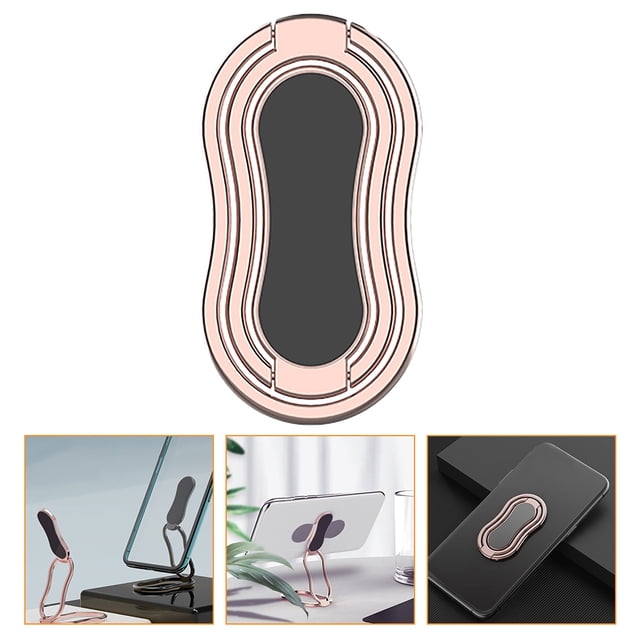 Minkissy 1Set Cell Phone Stand Portable Zinc Alloy Rose Gold Simple Structure For Beach Party
