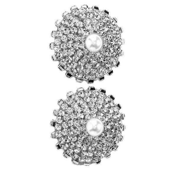 Yokua Women Round Nipple Cover Rhinestones Pasties Reusable Diamond Chest Stickers