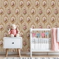 thumbnail image 3 of Peel and Stick Wallpaper Vintage Floral Pink Roses Ornate Frames Wall Mural 23.6in x 9.8ft Self Adhesive Removable Wall Paper Renter Friendly Wallpaper for Bedroom, 3 of 8