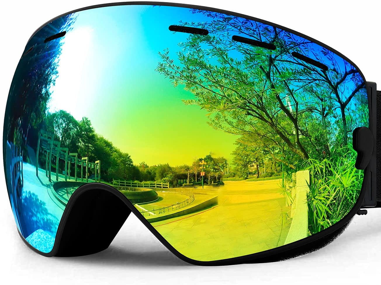 Ski Goggles Over Glasses Snow/Snowboard Goggle for Men, Women & Youth 400 AntiFog