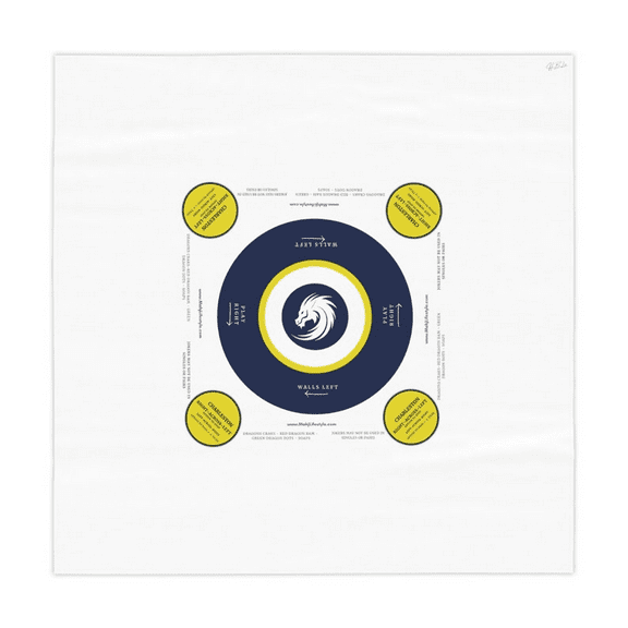 White Mahjong Game Tablecloth