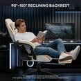 thumbnail image 4 of Dowinx Ergonomic Gaming Chair with Footrest, Reclining Gamer Chair for Adults, High Back Computer Office Chair with Lumbar Support & Linkage Armrests,White, 4 of 6